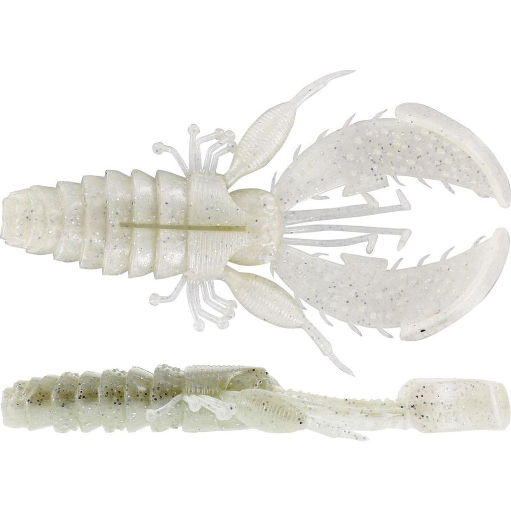 Westin CreCraw 10cm 12g Creaturebait - 4 Gummikrebse, Farbe:Glow White