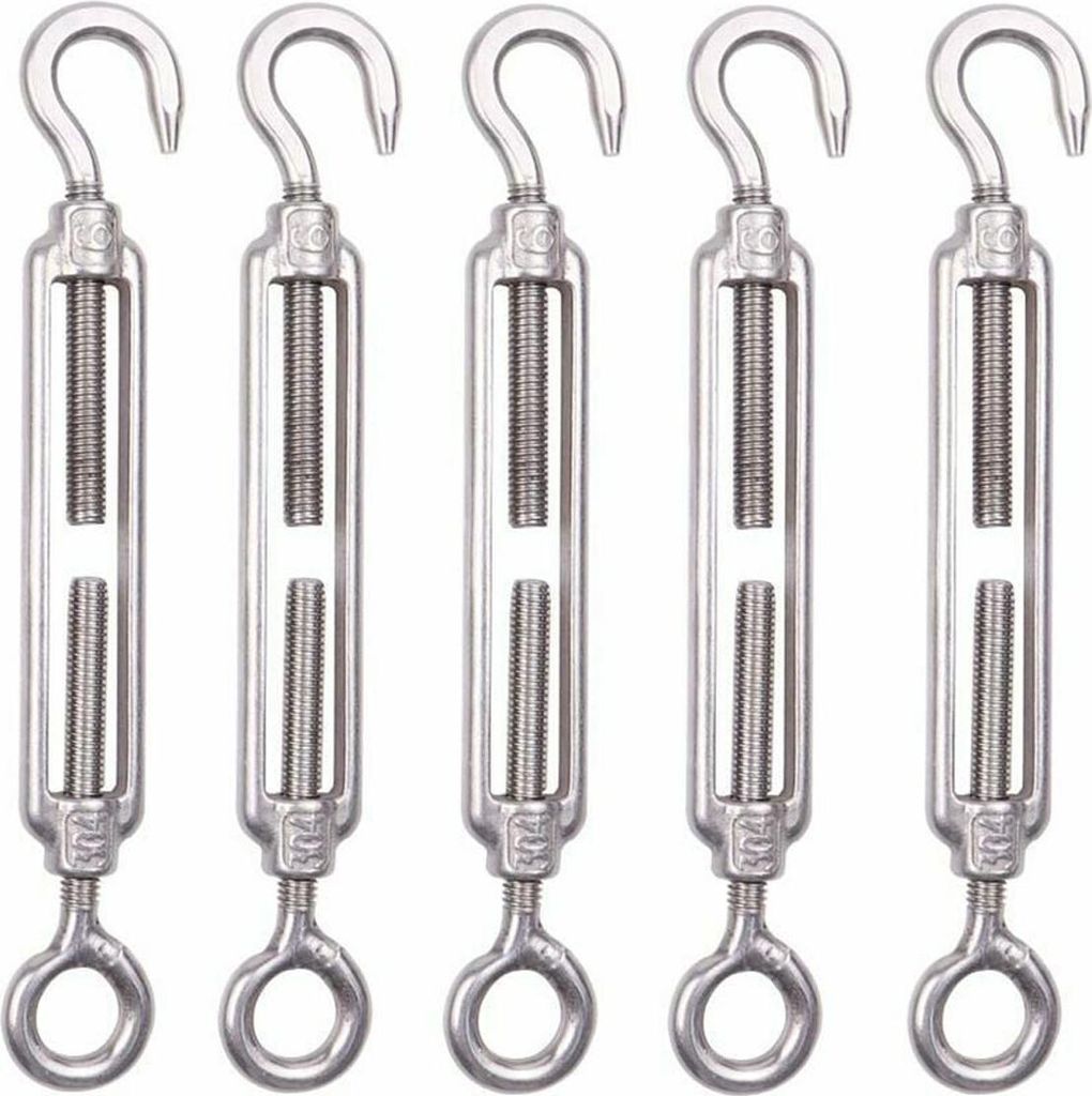 Lot von 5 M6 Edelstahl-Kabelbindern, 6 mm, gehäkelte Kabelschuhe 304 und rostfreier, verstellbarer Grillrost-Grilldraht für Kabelbinder zum Grill...
