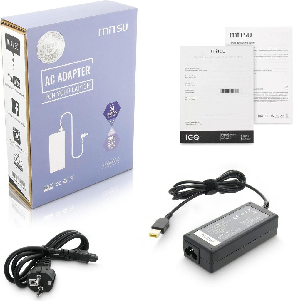 %Mitsu Pow. Sup. LENOVO 20V 3.25A ZM/LEN20325Y