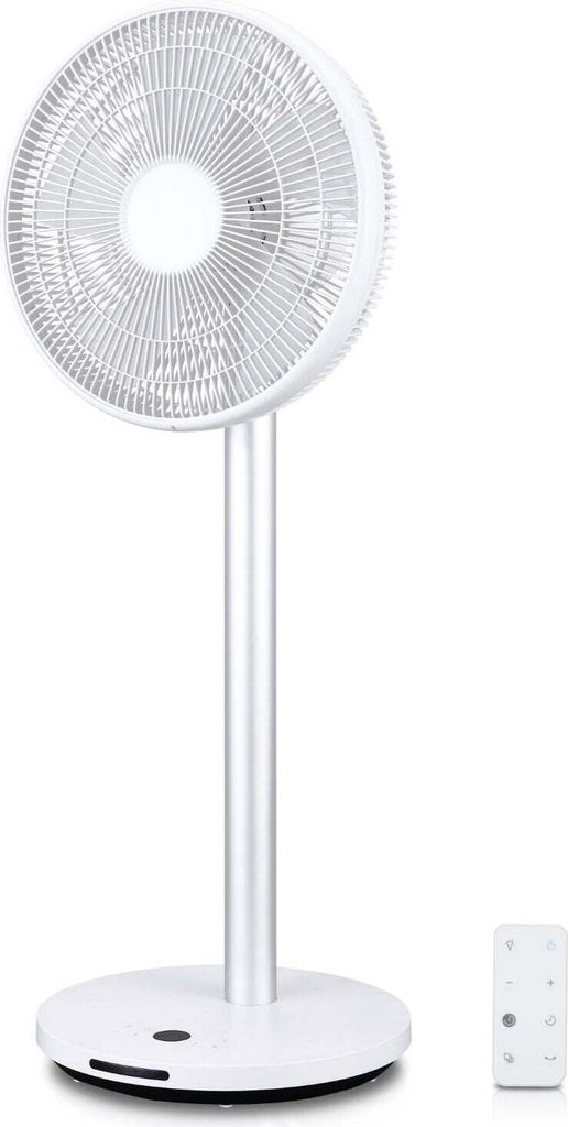 KLAMER Silent Ventilator, extra leiser DC Designventilator mit Fernbedienung, 12 Geschwindigkeitsstufen von lau bis turbo, Standventilator, Schlaf-...