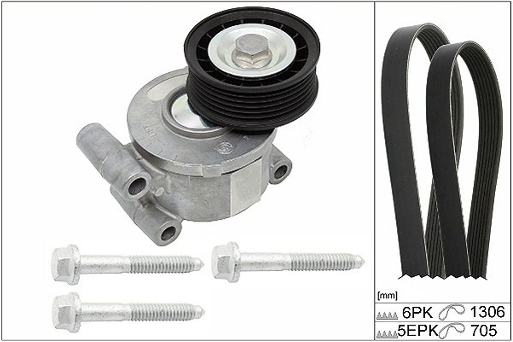 INA 529 0192 10 Keilrippenriemensatz für FORD Focus II Produktbild 