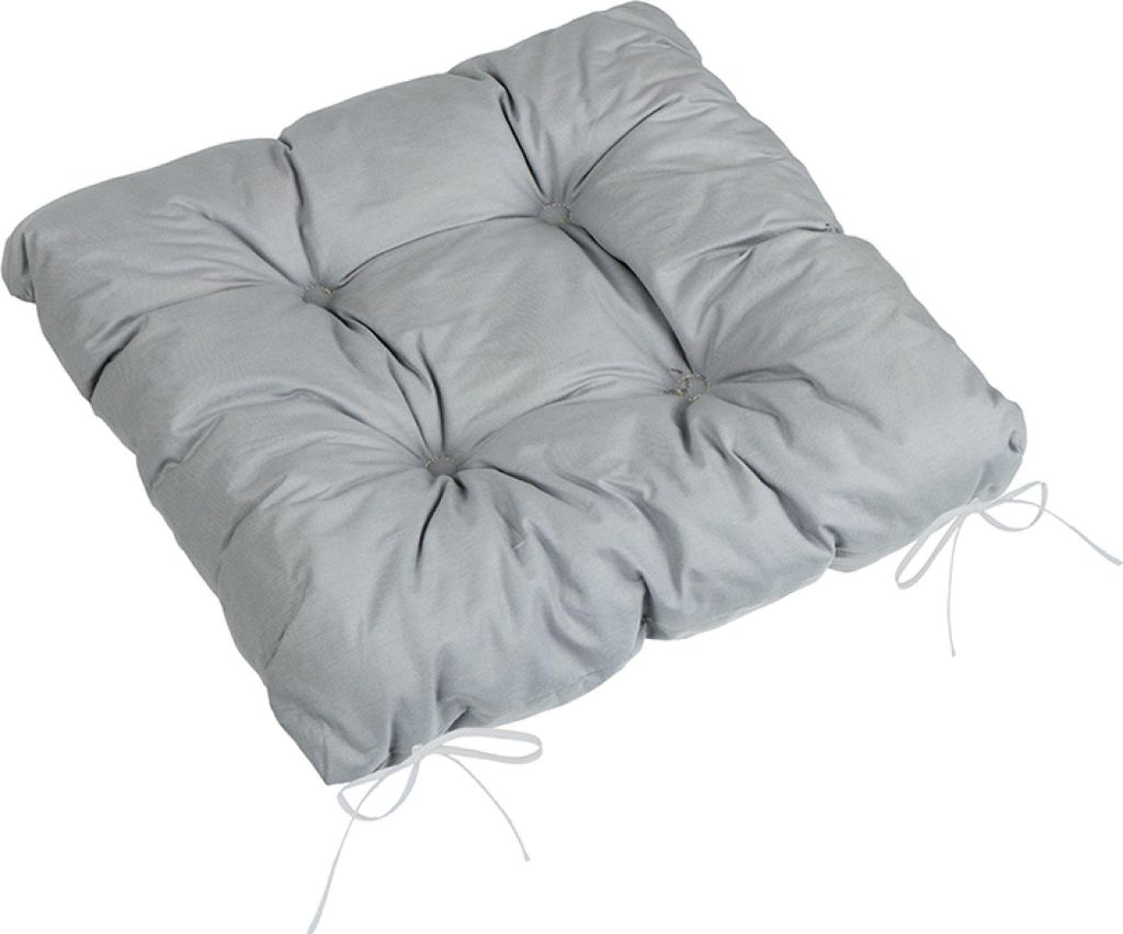 Gestepptes Sitzkissen Adele - 40x40 cm - Grey
