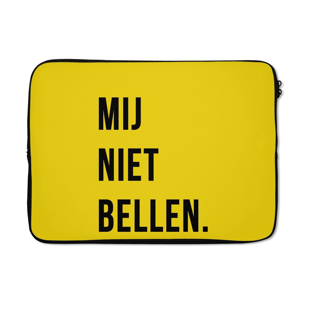 MuchoWow Laptop Hülle 13 Zoll Zitate - Sprichwörter - Ruf mich nicht an. - Gelb - Schwarz Laptoptasche - Laptophülle - Sleeve - Rundumschutz