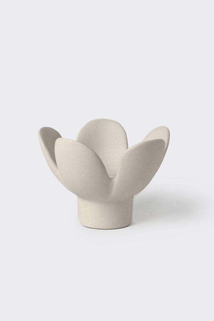 Räder Kerzenhalter Blume beige 8x8x5,5cm