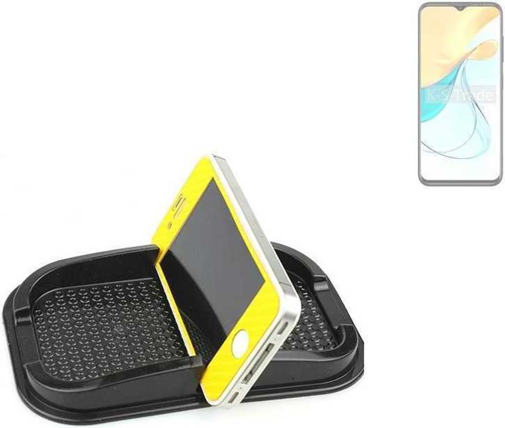 K-S-Trade Auto Anti Rutsch Matte Smartphone-Halter kompatibel mit ZTE Blade V50s Haft Pad Armaturenbrett Handy-Halterung Silikon