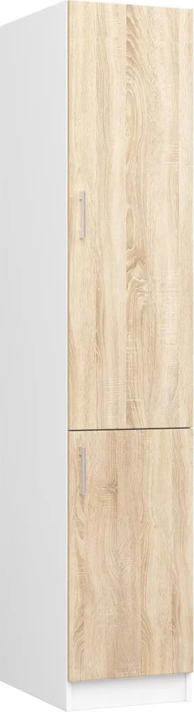 Colonne de Cuisine S40/205 Blanc et Chêne Sonoma - Rangement Moderne