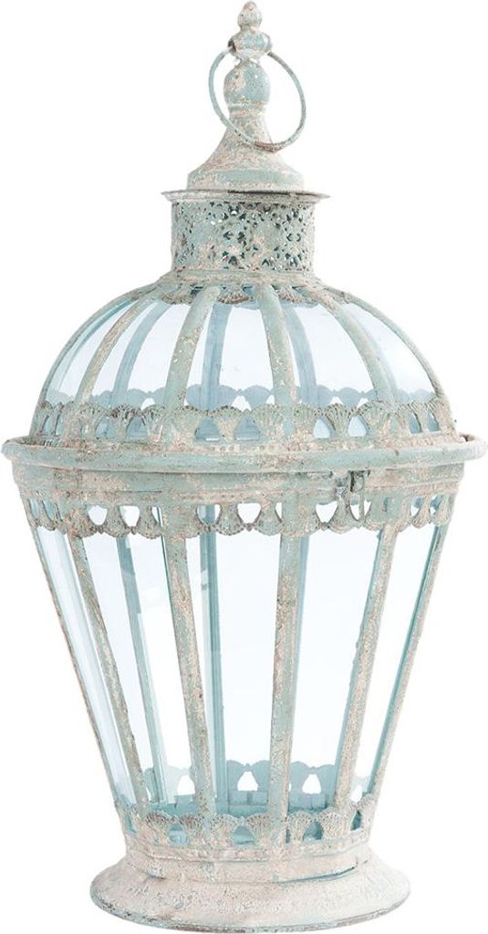 Clayre & Eef Laterne Ø 29x55 cm Weiß Eisen