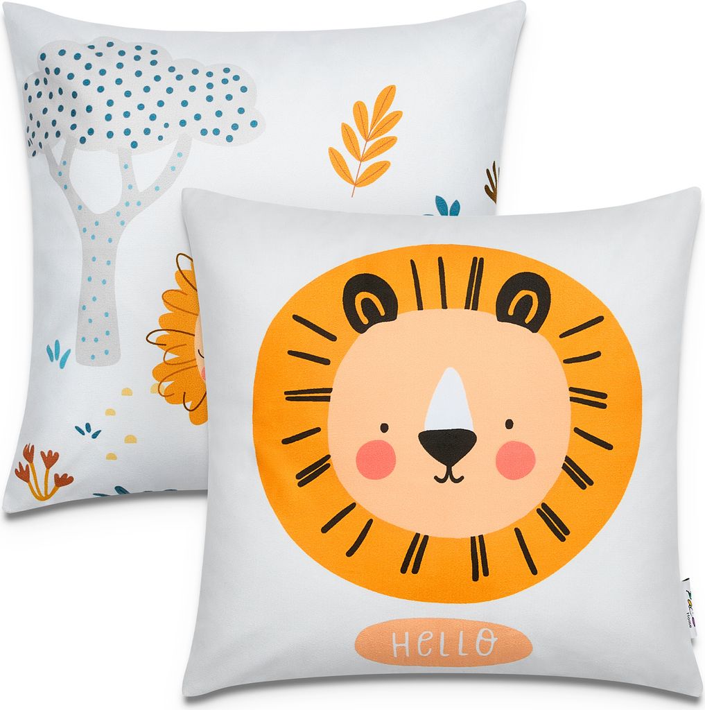 2er Set Kissenbezug 45x45 Kissen Kissenhülle Couch Kinder Produktbild 
