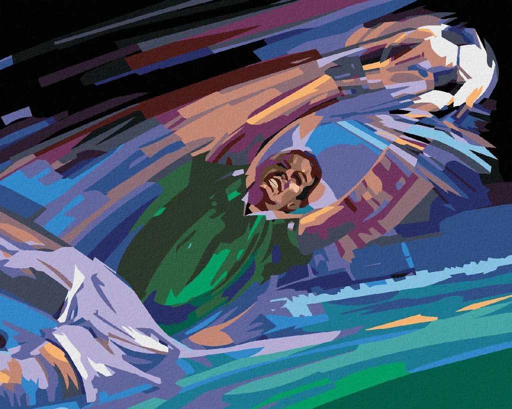 Zuty - Pittura con diamanti - PORTIERE DI CALCIO, 40x50 cm, senza cornice e senza tela tesa