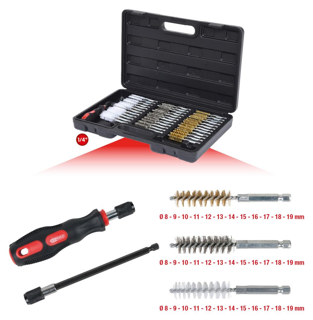 KS Tools MASTER Reinigungs-Bürsten-Satz, 38-tlg