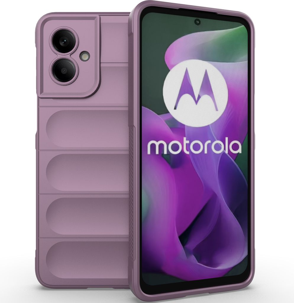Handyhülle für Motorola Moto G55 Weich TPU Silikon Stossfest Anti-rutsch Hülle Lila