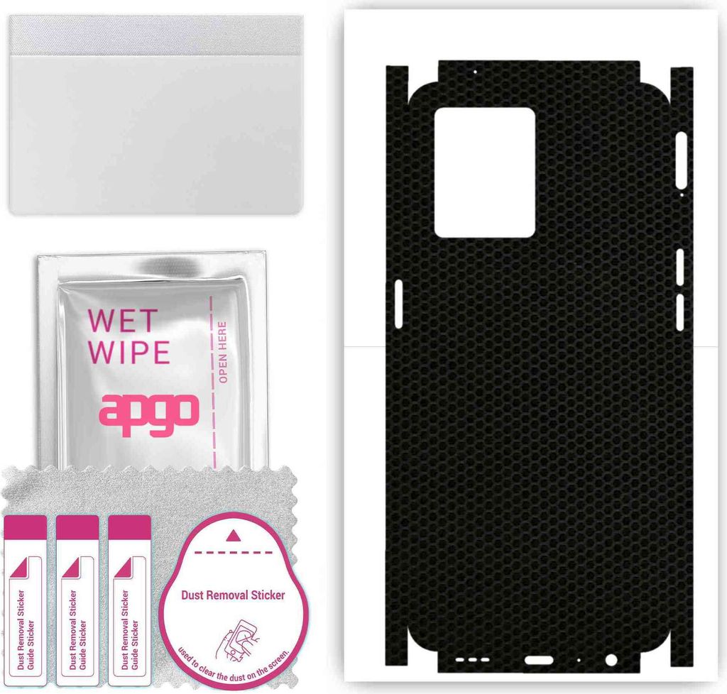 apgo Rückseite + Seiten Schutzfolie, Skin, kompatibel mit Oppo F21 Pro 4G, Hinten Displayschutzfolie aus Vinylfolie, kratzfest, einfache Montage -...