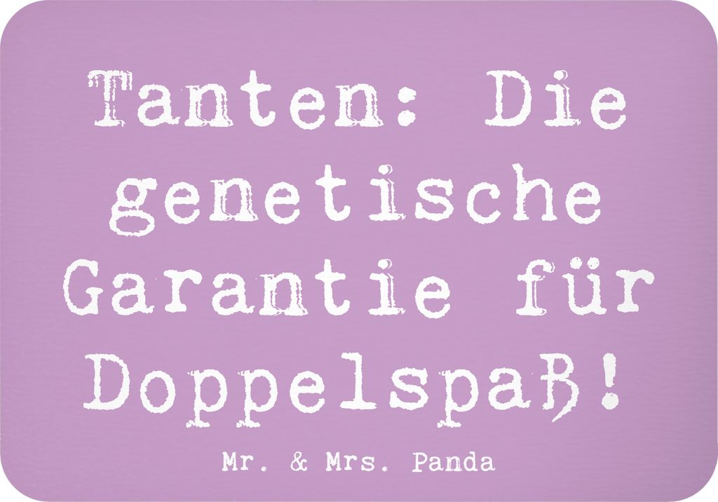 Mr. & Mrs. Panda Kühlschrankmagnet Spruch Tanten Doppelspaß - Lavendeltraum - Geschenk, Spiel, Verwandtschaft, handgemacht, Neffe, magnet, Weihna...