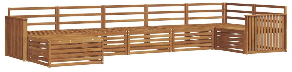 vidaXL Outdoor-Sofagarnitur 7 pcs Natur