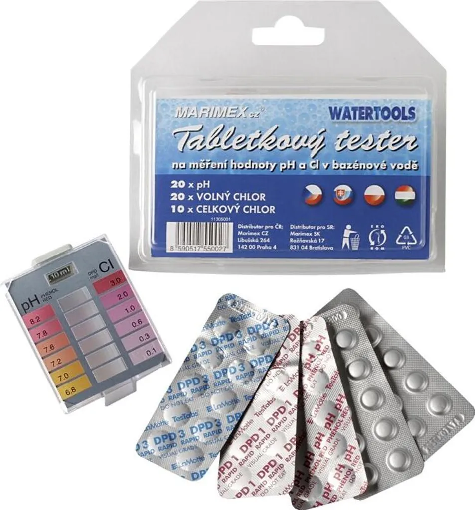 Kit Analisi Acqua Marimex 11305001: Tester pH e Cloro Professionale