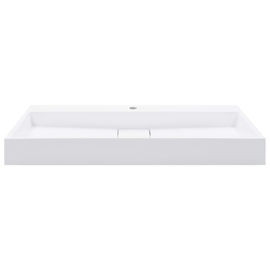 vidaXL Waschbecken 100 x 46 x 11 cm Mineralguss/Marmorguss Produktbild 