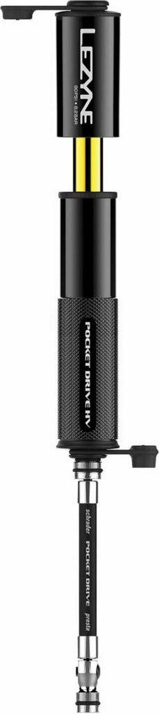Mini-Fahrradpumpe Lezyne Pocket Drive HV Black MTB Presta Schrader 90PSI