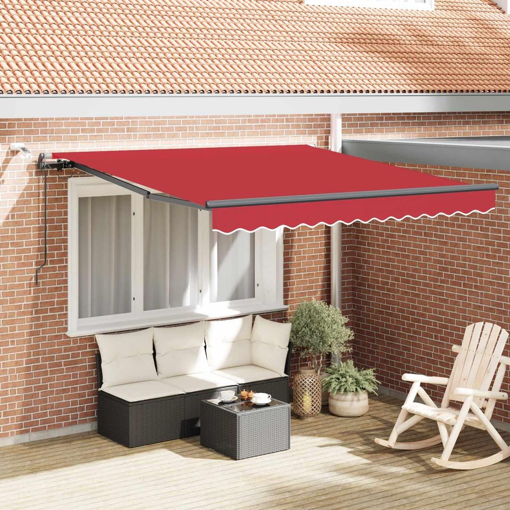Maison Exclusive - Markisenstoff Rot 350 x 250 cm Polyester