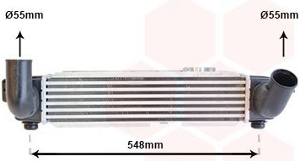 VAN WEZEL 83004141 Ladeluftkühler LLK für KIA SORENTO I (JC) Turbo Intercooler