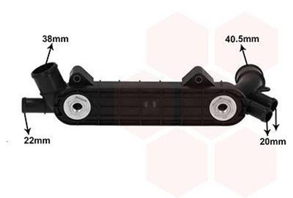 VAN WEZEL 37013724 Ölkühler Motoröl für OPEL ZAFIRA B (A05) Astra H Caravan (A04) Astra H Schrägheck (A04) Astra G CC (T98) Zafira A (T98) Ast...