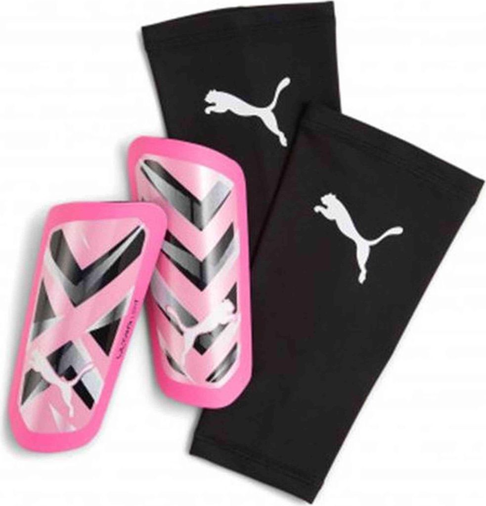 Puma Soccer Shin Guards 030873-12 in Pink color size large