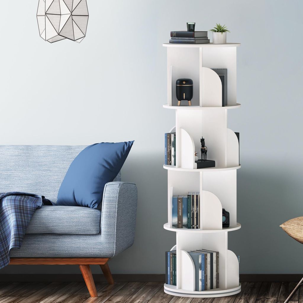 OYAJIA Bücherregal Drehbare Bücherregal, 4 Etagen Produktbild 