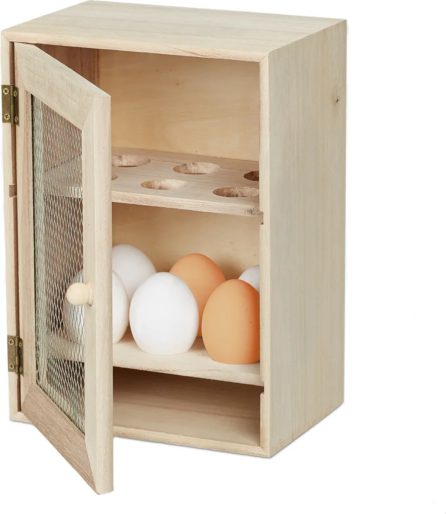 armadio per uova in legno relaxdays