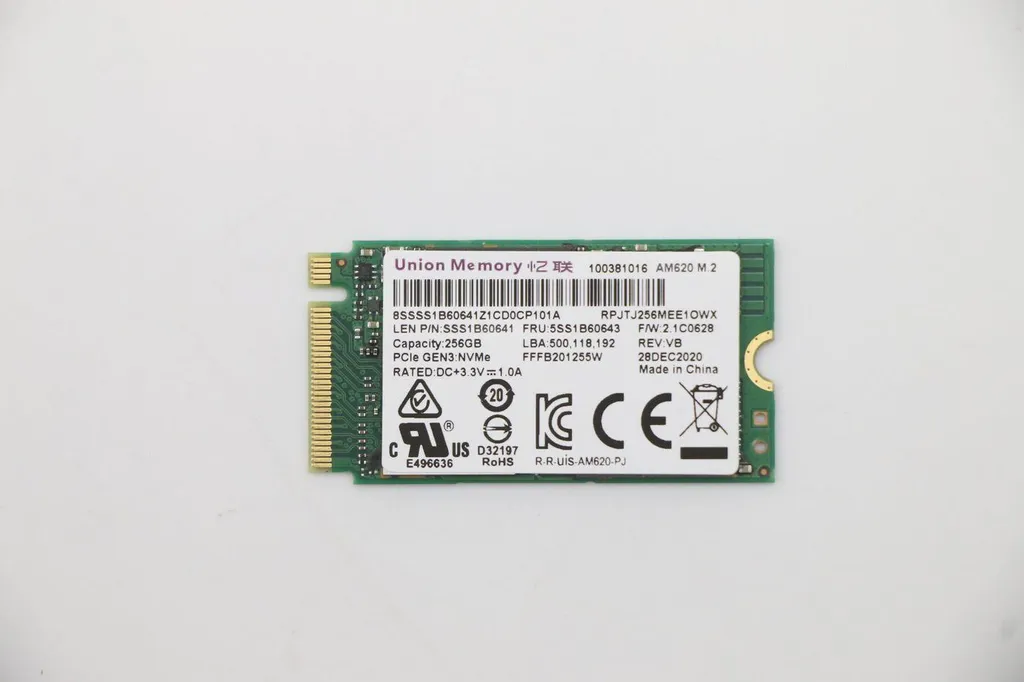 SSD Lenovo 256GB PCIe 2242 M.2 NVMe - Ultra Rapide et Format Compact 42mm