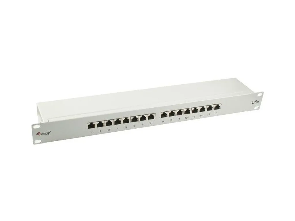 Panneau de brassage Cat5e FTP 1000MHz avec 16 connecteurs RJ45 19''