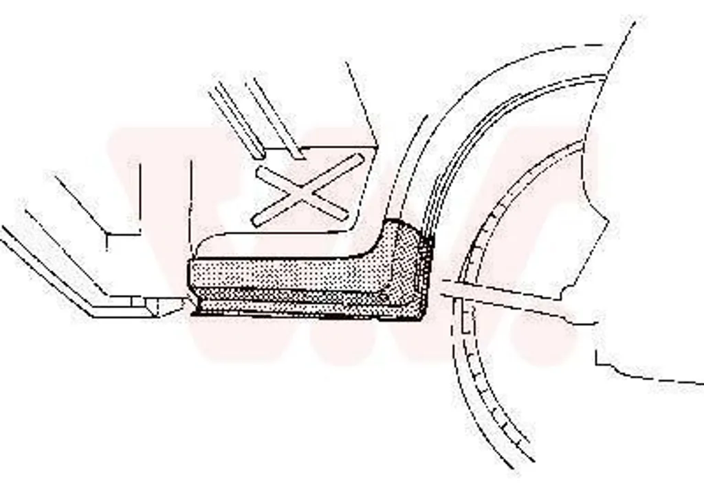 Tôle d'accès pour rénovation carrosserie gauche VW Lt 28-35 I 5858301