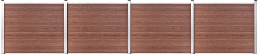 Zaunelement Set WPC 699x146 cm Braun , Drahtzäune Design 2024