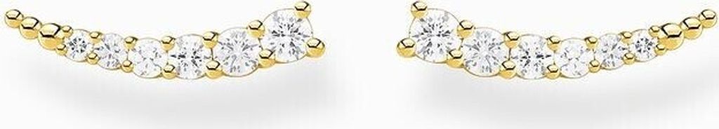 THOMAS SABO Ohrringe "Ear Climber weisse Steine" Silber verg