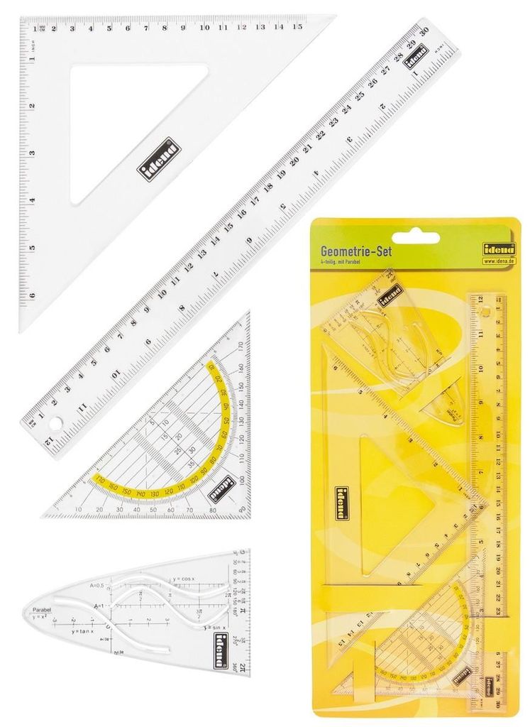 Idena Geometrie-Set, 4-teilig, 30 cm Produktbild 