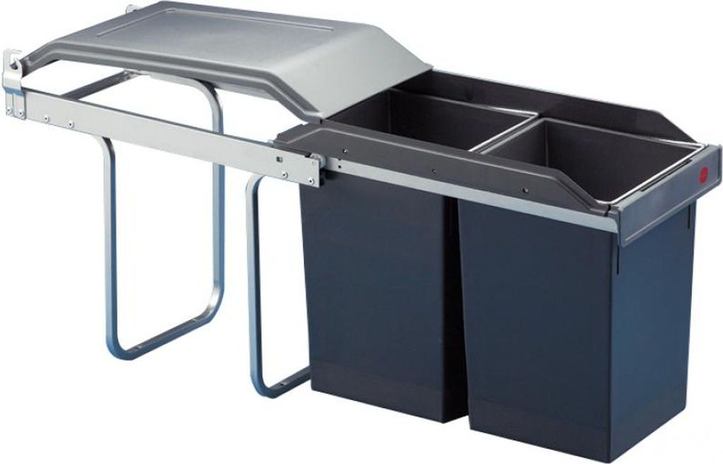 Hailo Mülleimer Küche, Einbau ab 30cm Schrank, 2-fach Abfalleimer