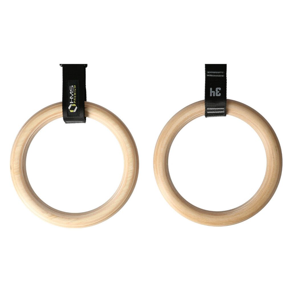 HMS PREMIUM TX08 Holz-Turnringe Gymnastikringe mit Produktbild 