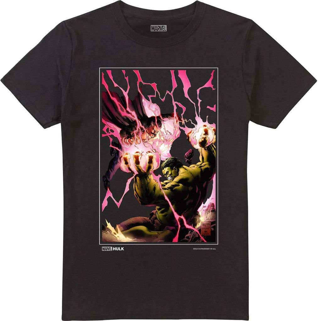 Hulk - "Strongest Of All" T-Shirt für Herren TV2129 (XXL) (Schwarz)