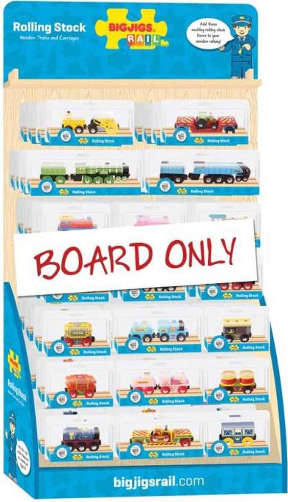 BigJigs Spielzeug Rolling Stock Display Board Karton Lernspielzeug