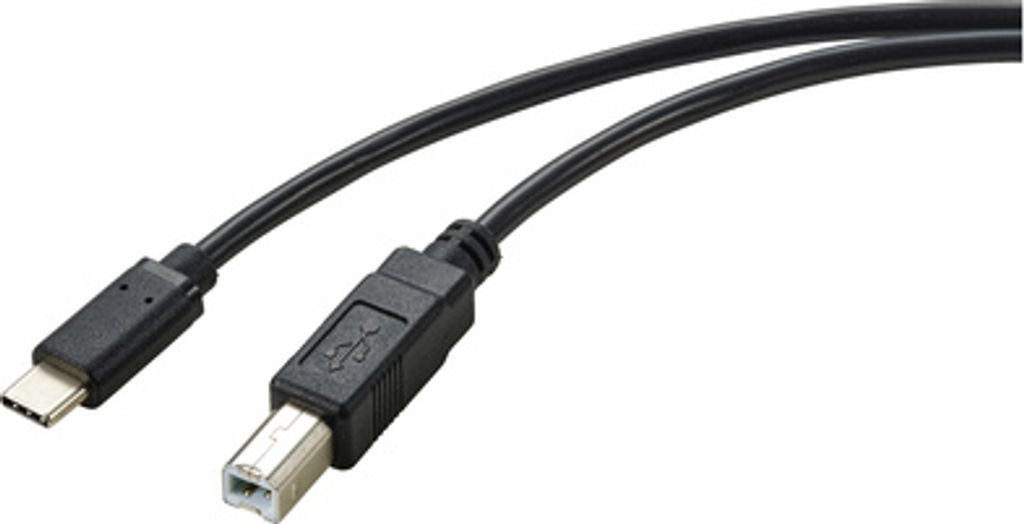 Renkforce RF-5720420 USB Kabel 2 m USB 2.0 USB C USB B Schwarz (RF-5720420)