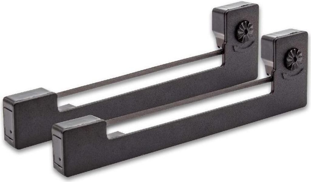 vhbw 2x Farbband Schriftband kompatibel mit Systex PW 1000 Nadeldrucker, Bondrucker - Schwarz