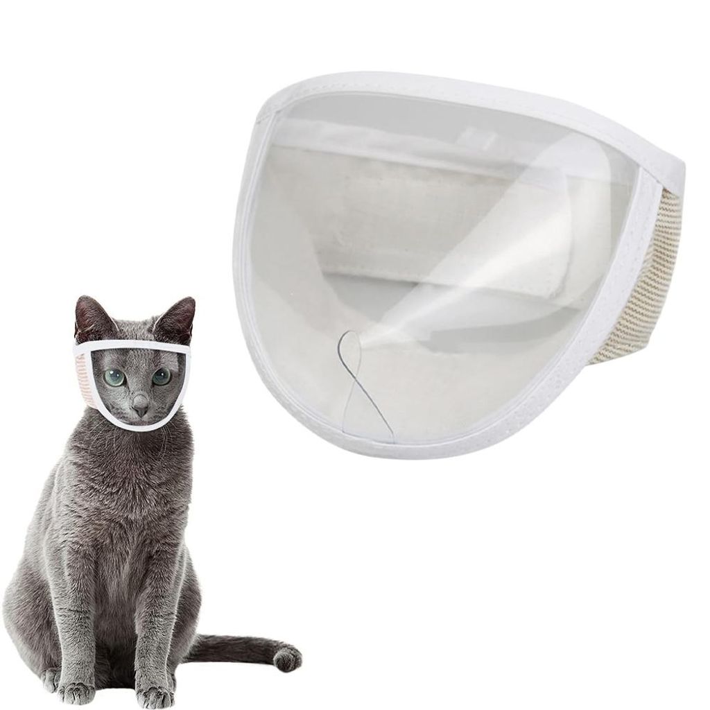Mondkorf voor katten - Verstelbaar - Transparante mondkorf Productafbeelding 