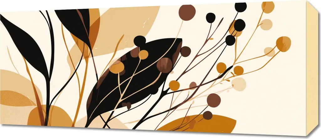 Quadro Moderno 70x30 Silhouettes Autunnali - Design Minimalista Casa