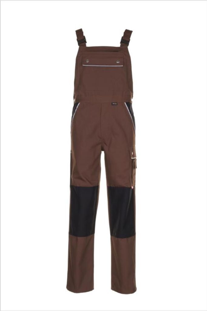 Planam Latzhose Canvas 320 Gr. 106 braun/schwarz