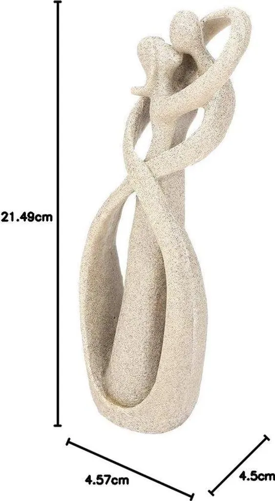 Figurine sur pied en brique artisanale beige - Sculpture unique 30 cm