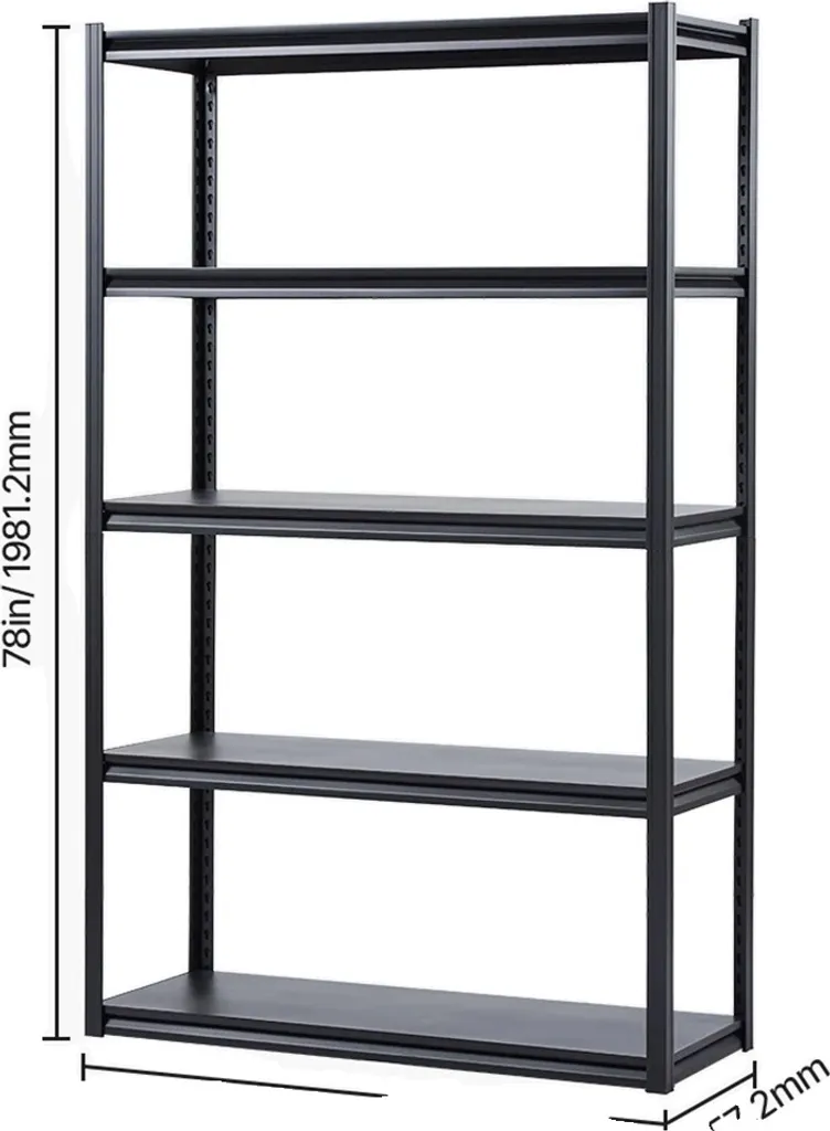 Rayonnage métallique industriel 1360kg réglable 18x48x78 po pour dépôt
