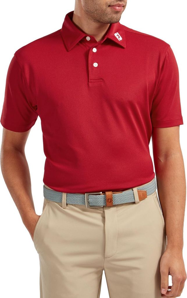 Footjoy Stretch-Piqué-Golfpoloshirt für Herren, Rot