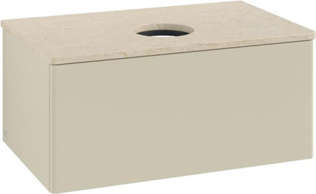V&B Waschtischunterschrank ohne Frontstruktur -Beleuchtung Antao 80x36x50cm, WBP botti., si Gr m Lac