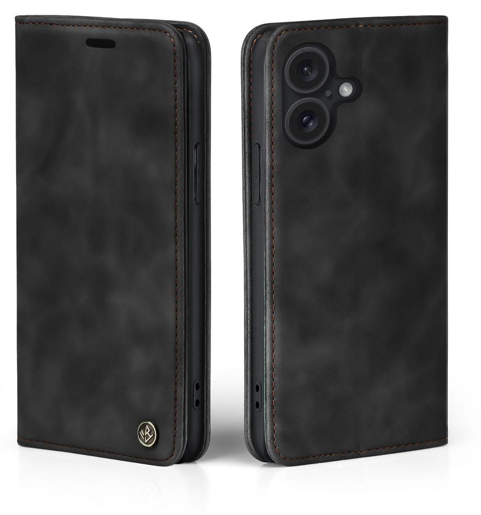 Handy Hülle für Apple iPhone 17 Klapphülle Bookcase Flip Cover Handy Tasche Etui Farbe: Schwarz