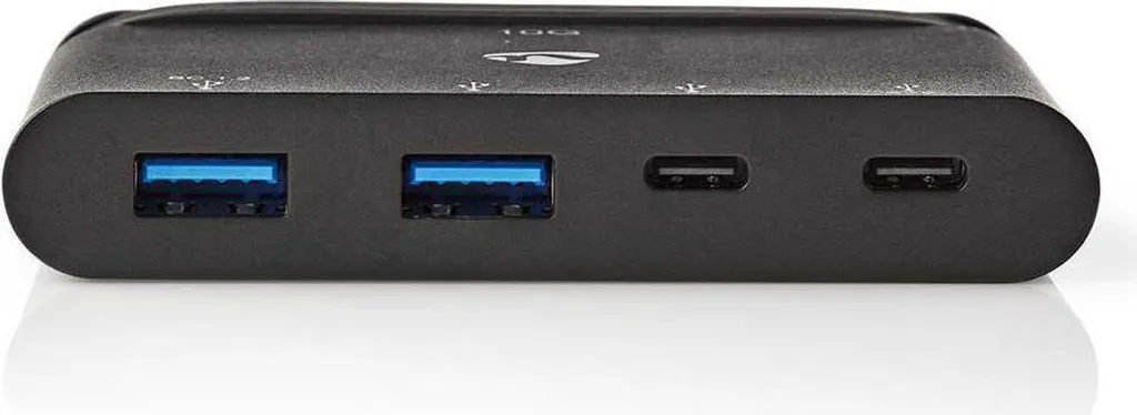 Hub USB Multiport Nedis TCARF250BK Noir pour Connexion de Périphériques