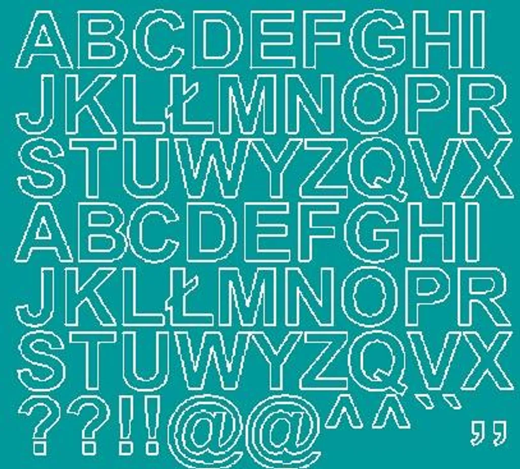 Lettere adesive, 2,5 cm, turchese brillante