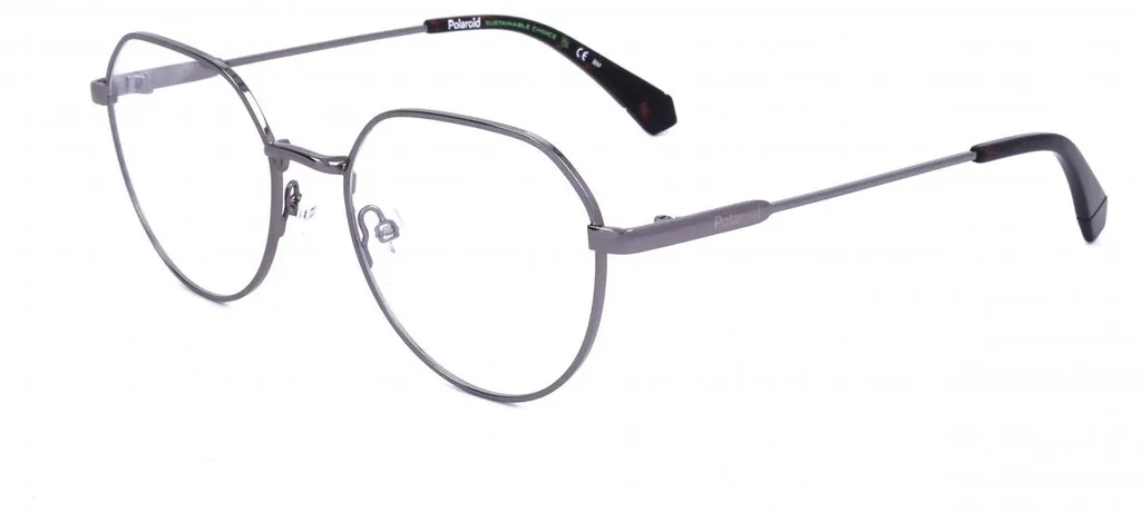Monture de lunettes Polaroid PLD D465 546LB en métal bleu pour homme